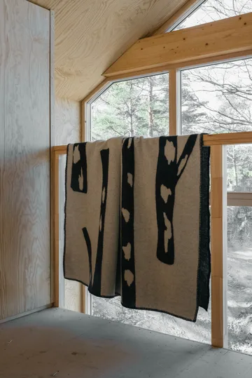 木 毯子 130x180 cm - 黑色-白色 - Fine Little Day