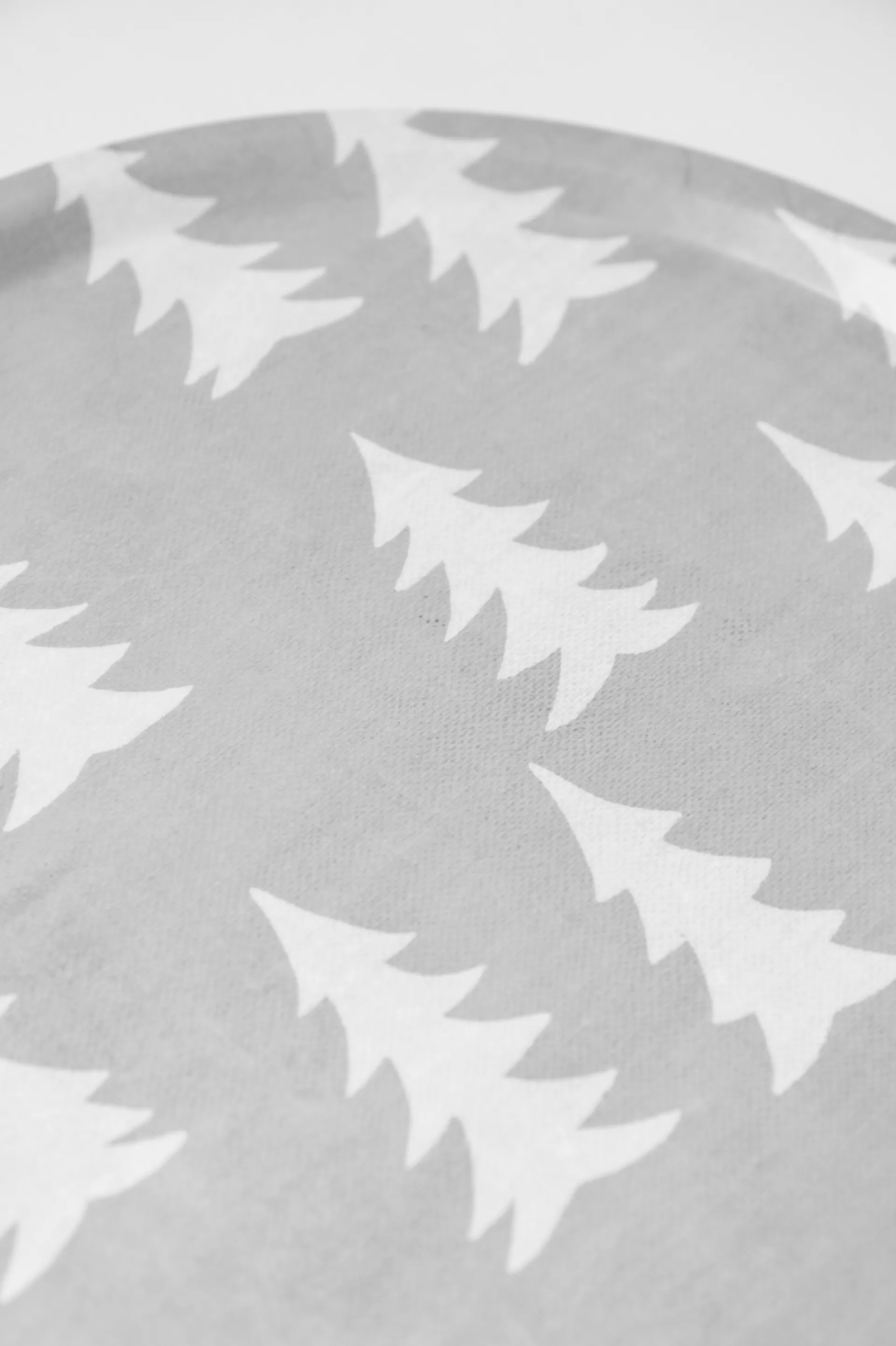 北欧手绘风木托盘 黑白色冷杉_圆形_38cm, 灰色-白色 Fine Little Day