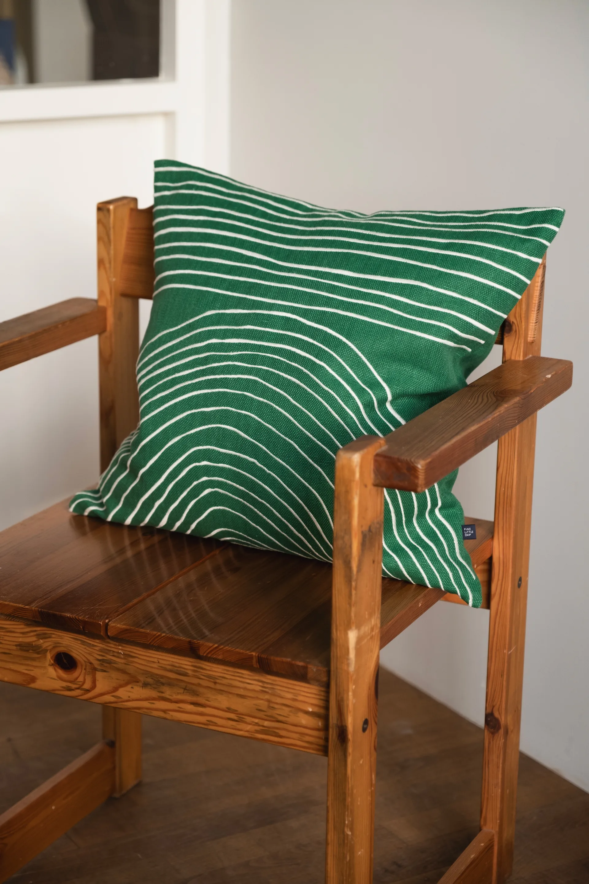 吸管 靠枕套 48x48 cm, 绿色 Fine Little Day