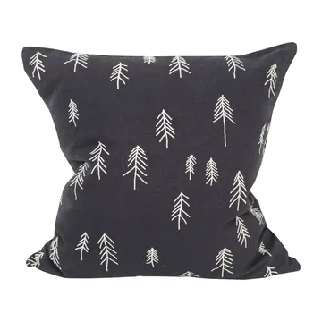 小松树/冷杉 北欧抱枕套 刺绣小松树 48x48cm - 刺绣小松树_午夜蓝_亚麻48x48cm - Fine Little Day