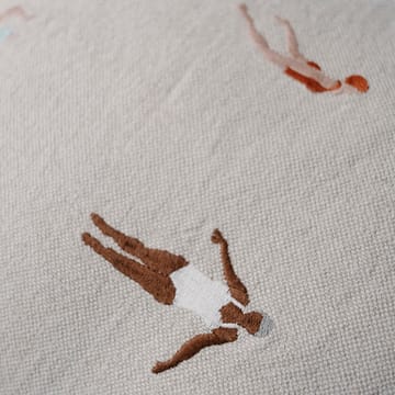 游泳者 北欧抱枕套 刺绣 48x48cm - 米色 - Fine Little Day