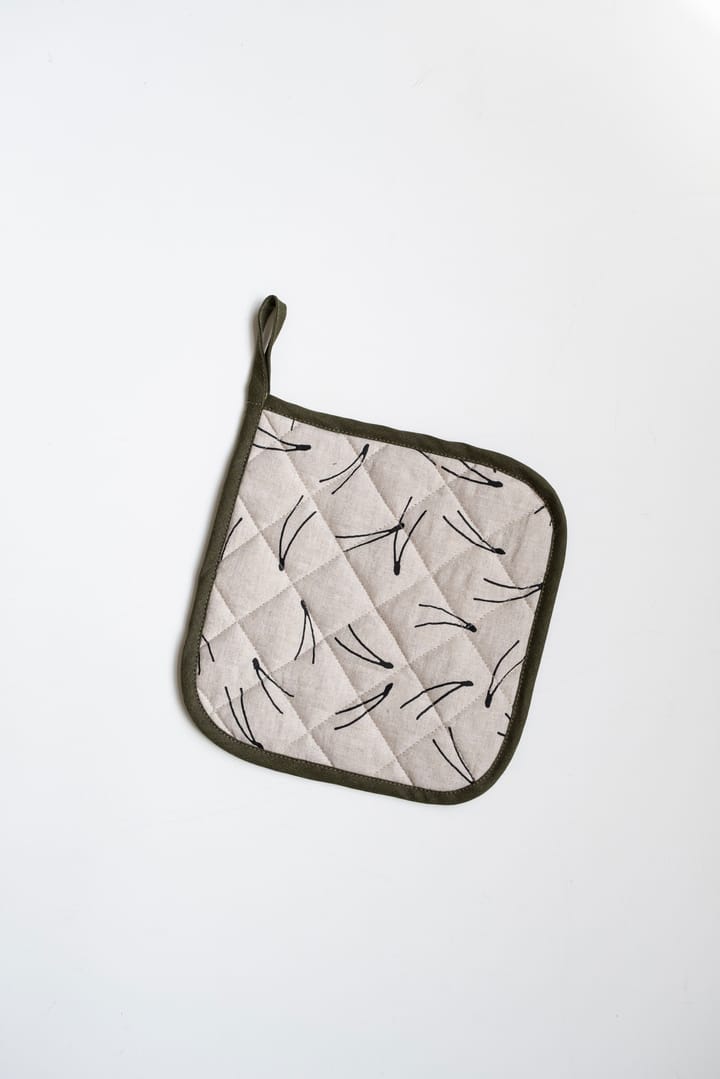 Barr quilted oven mitt 21x21 cm, Natural-黑色 Fine Little Day