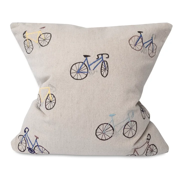 自行车Bicycles靠垫套_48x48cm - 米色 - Fine Little Day