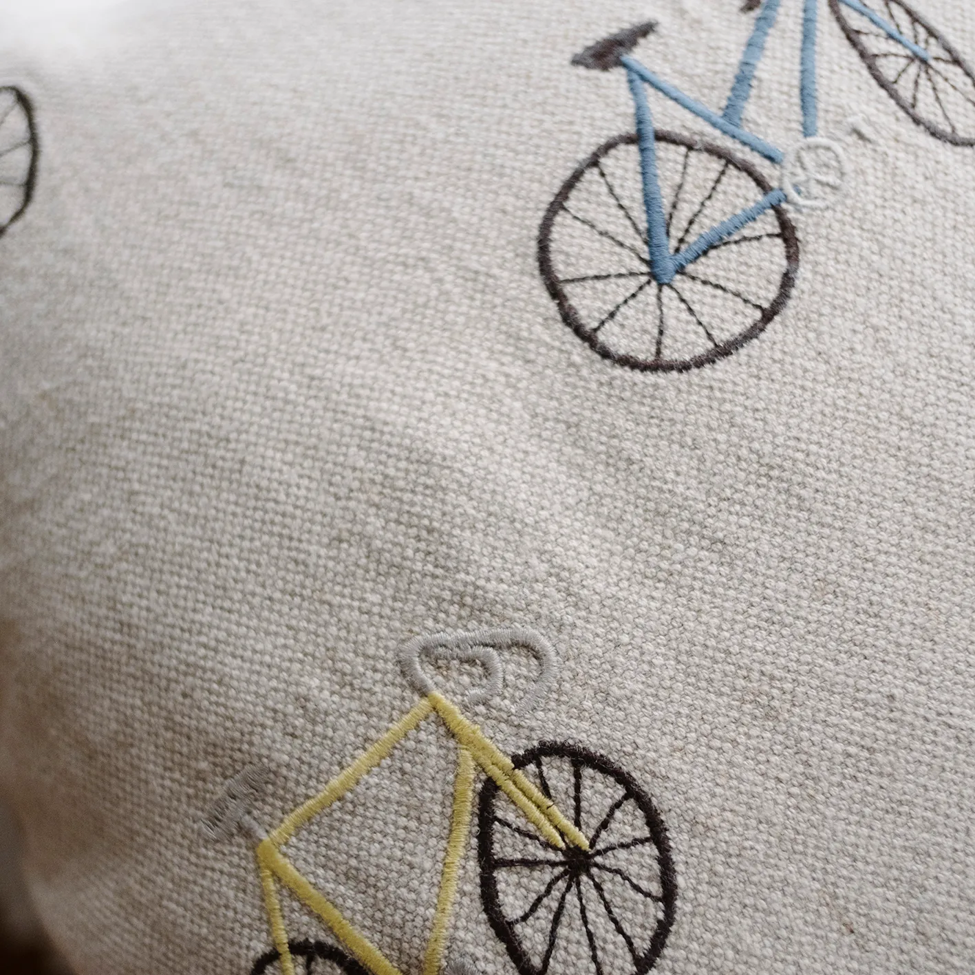 自行车Bicycles靠垫套_48x48cm, 米色 Fine Little Day