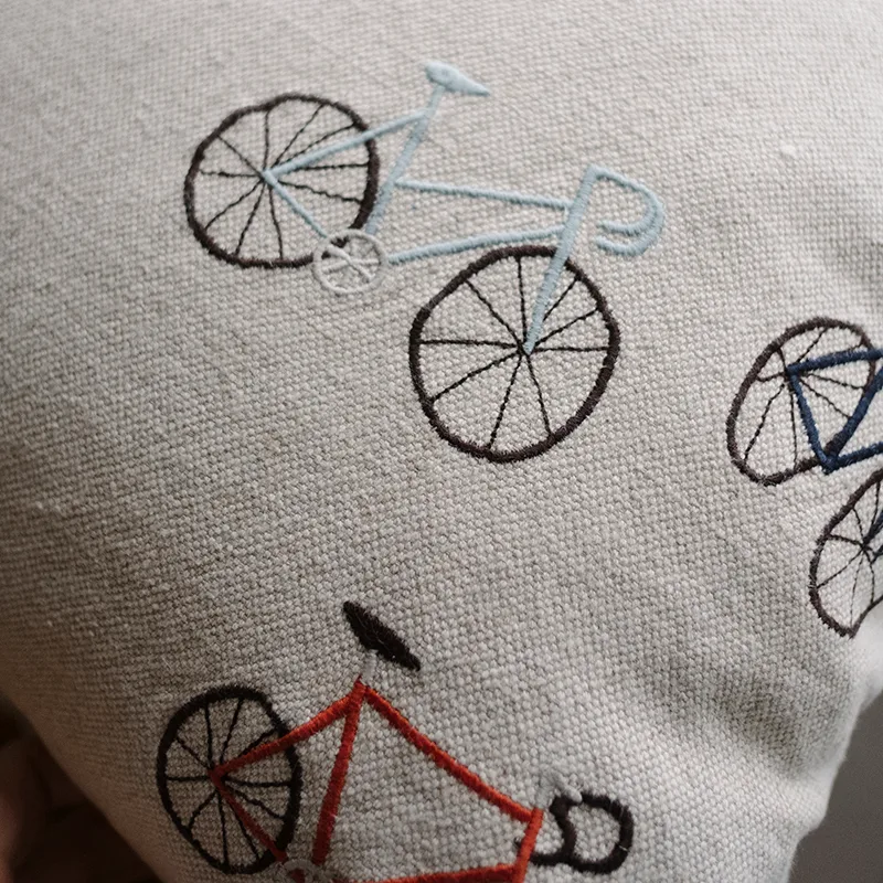 自行车Bicycles靠垫套_48x48cm, 米色 Fine Little Day