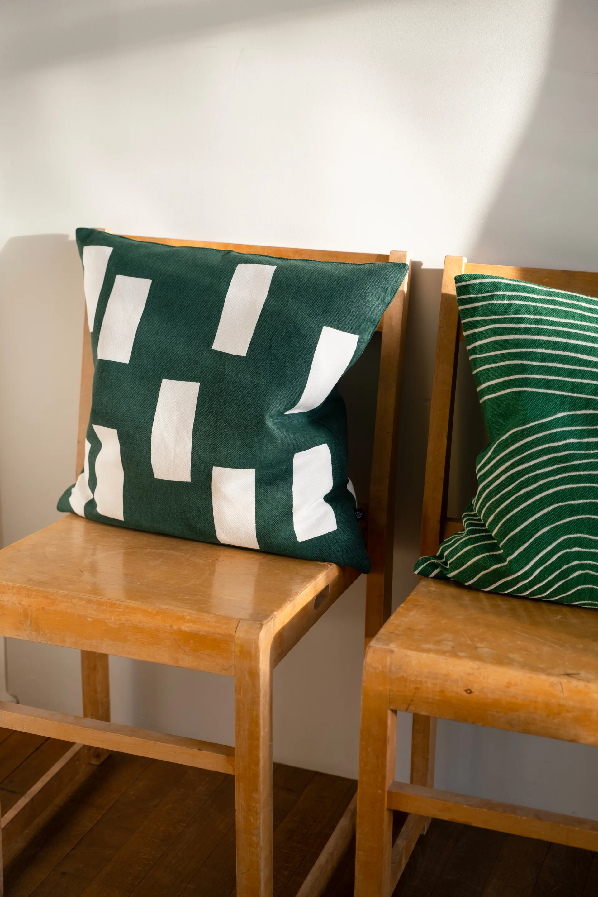 Block 靠枕套 48x48 cm, 绿色 Fine Little Day