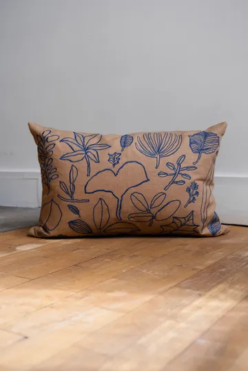 植物Botanic抱枕套_38x58cm - 棕蓝双色 - Fine Little Day
