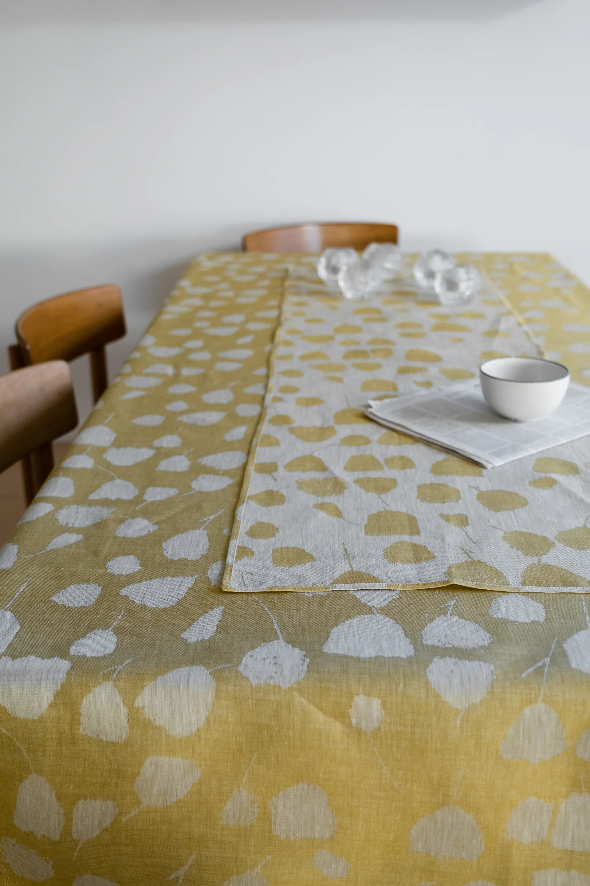 Bouquet tablerunner 150x45 cm, 黄色-白色 Fine Little Day