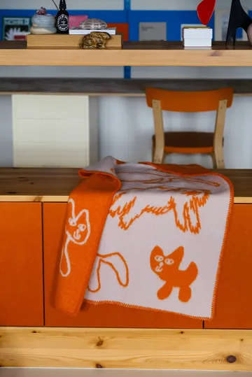 Cats 羊毛盖毯 - 橙色，65x95cm - Fine Little Day