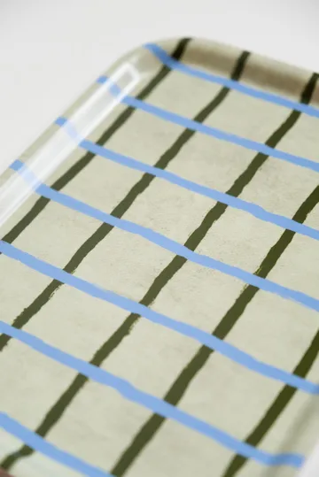 Checkered 托盘 20x27 cm - Pistachio - Fine Little Day