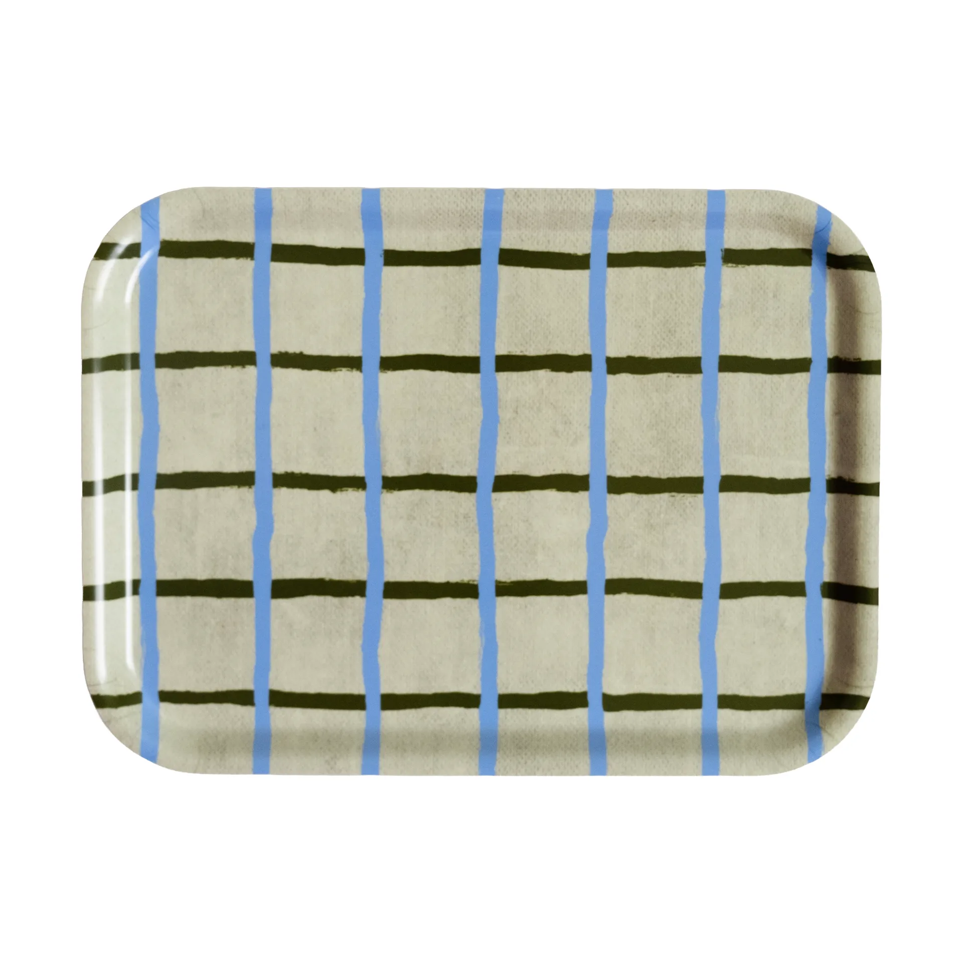格纹Checkered托盘_20x27cm, 开心果色 Fine Little Day