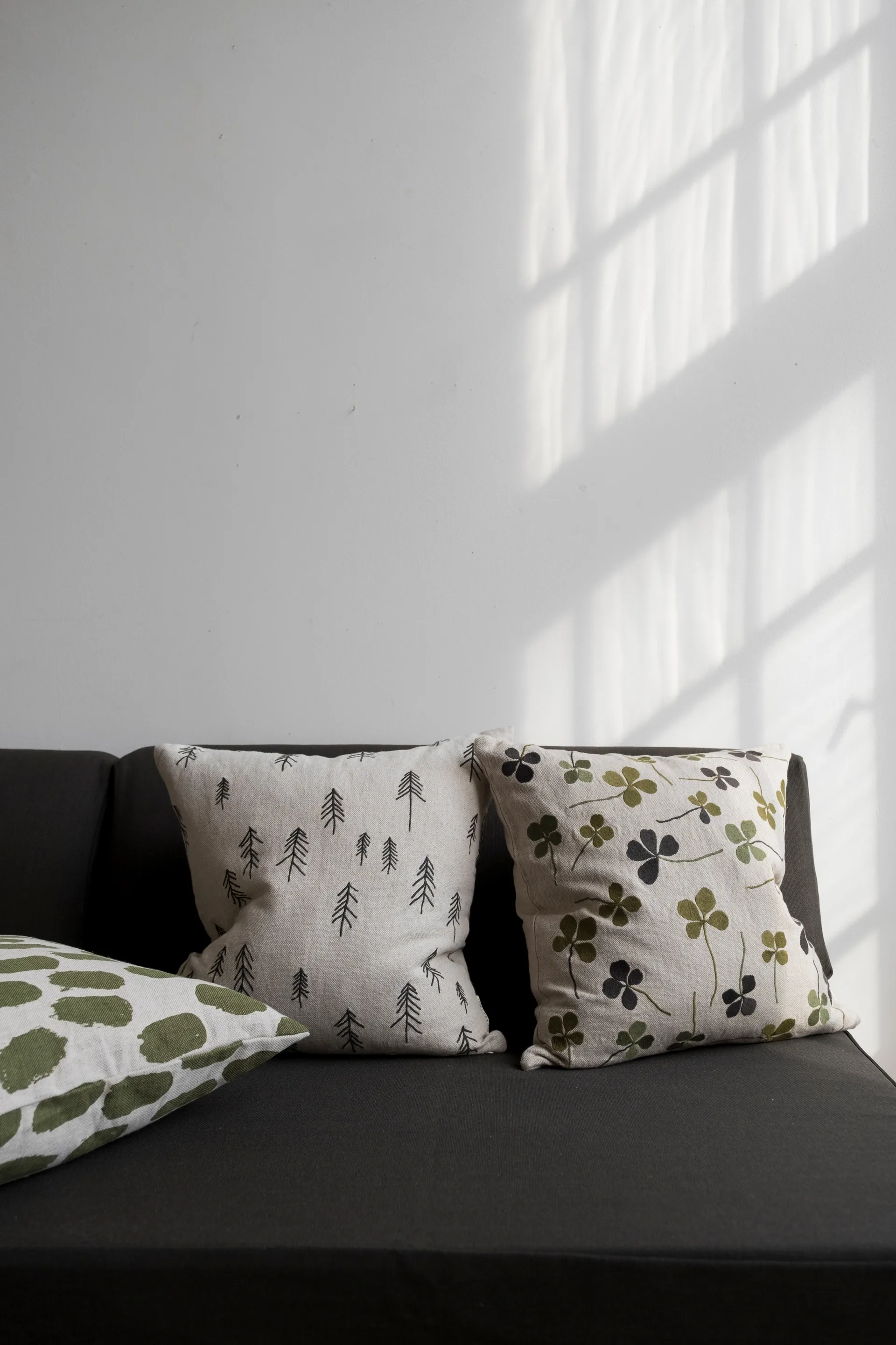 Clover 枕头套 48x48 cm, 绿色-nature Fine Little Day