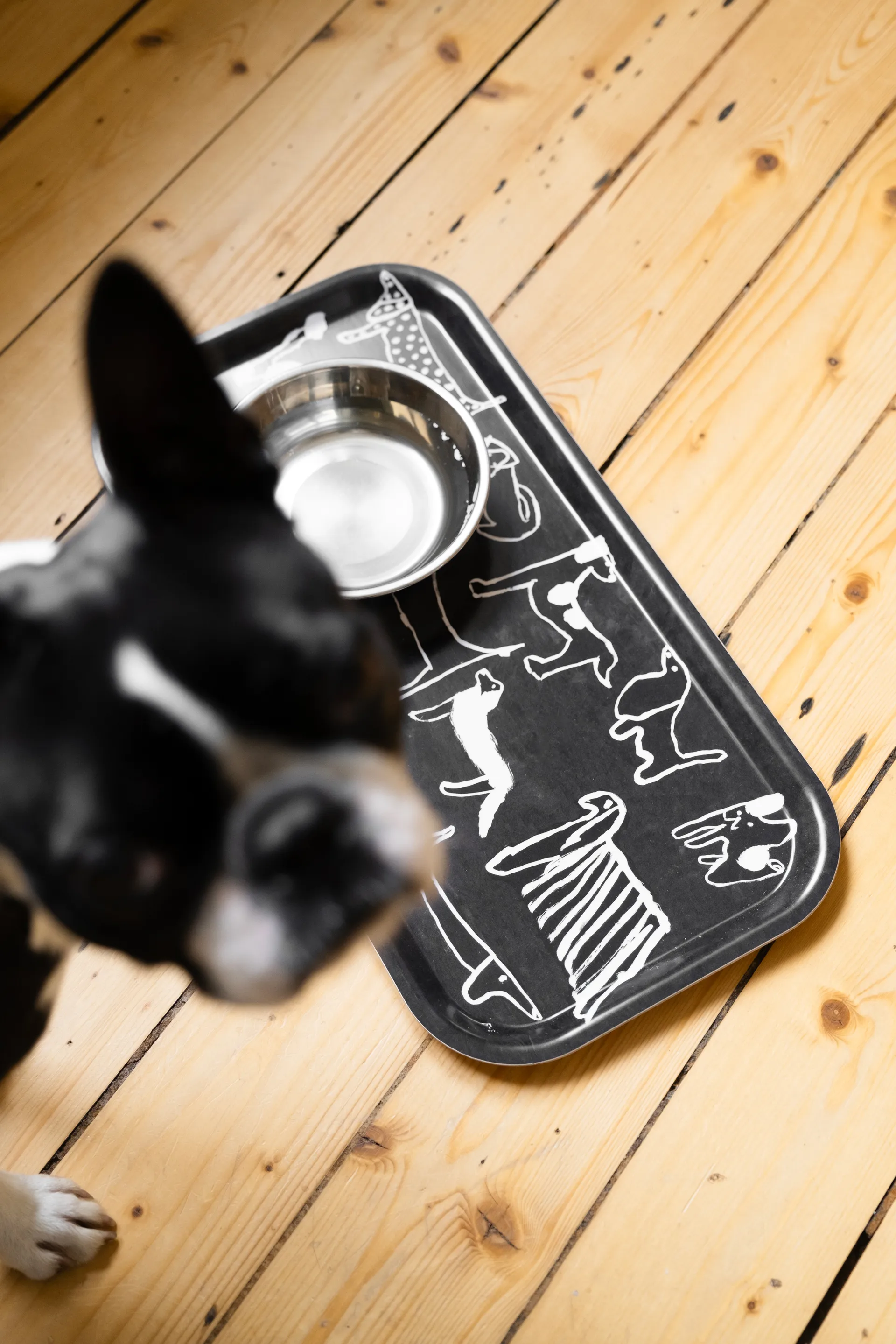 Dogs 托盘 22x43 cm, 黑色-白色 Fine Little Day