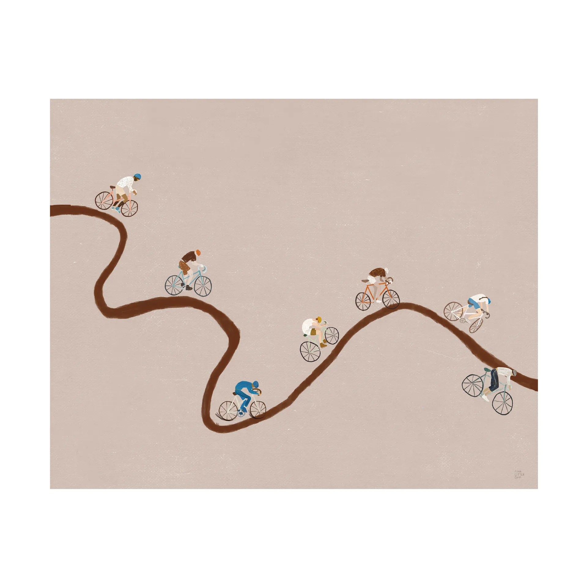 Giro 海报, 米色, 50x40 cm Fine Little Day