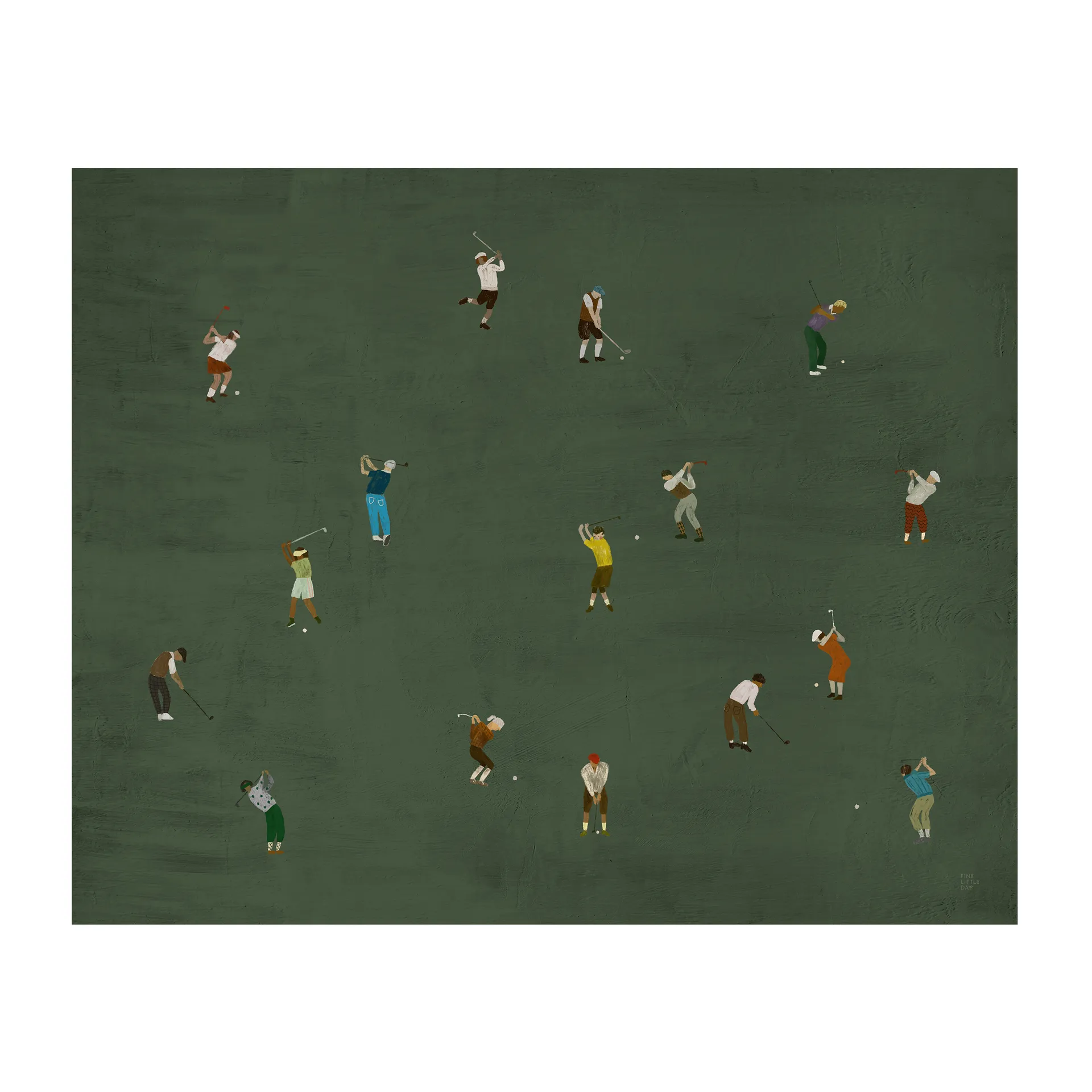 Golfers 海报, 40x50cm Fine Little Day