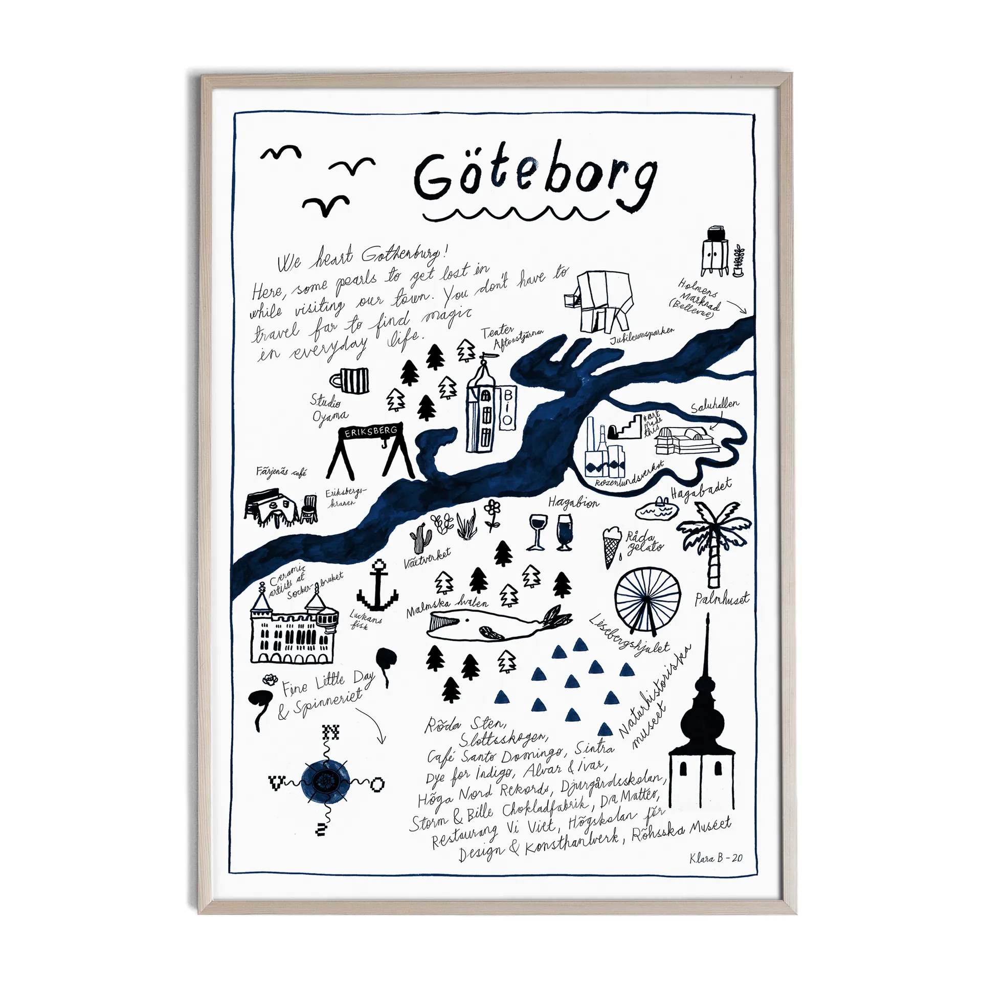 Göteborg 海报, 50x70cm Fine Little Day