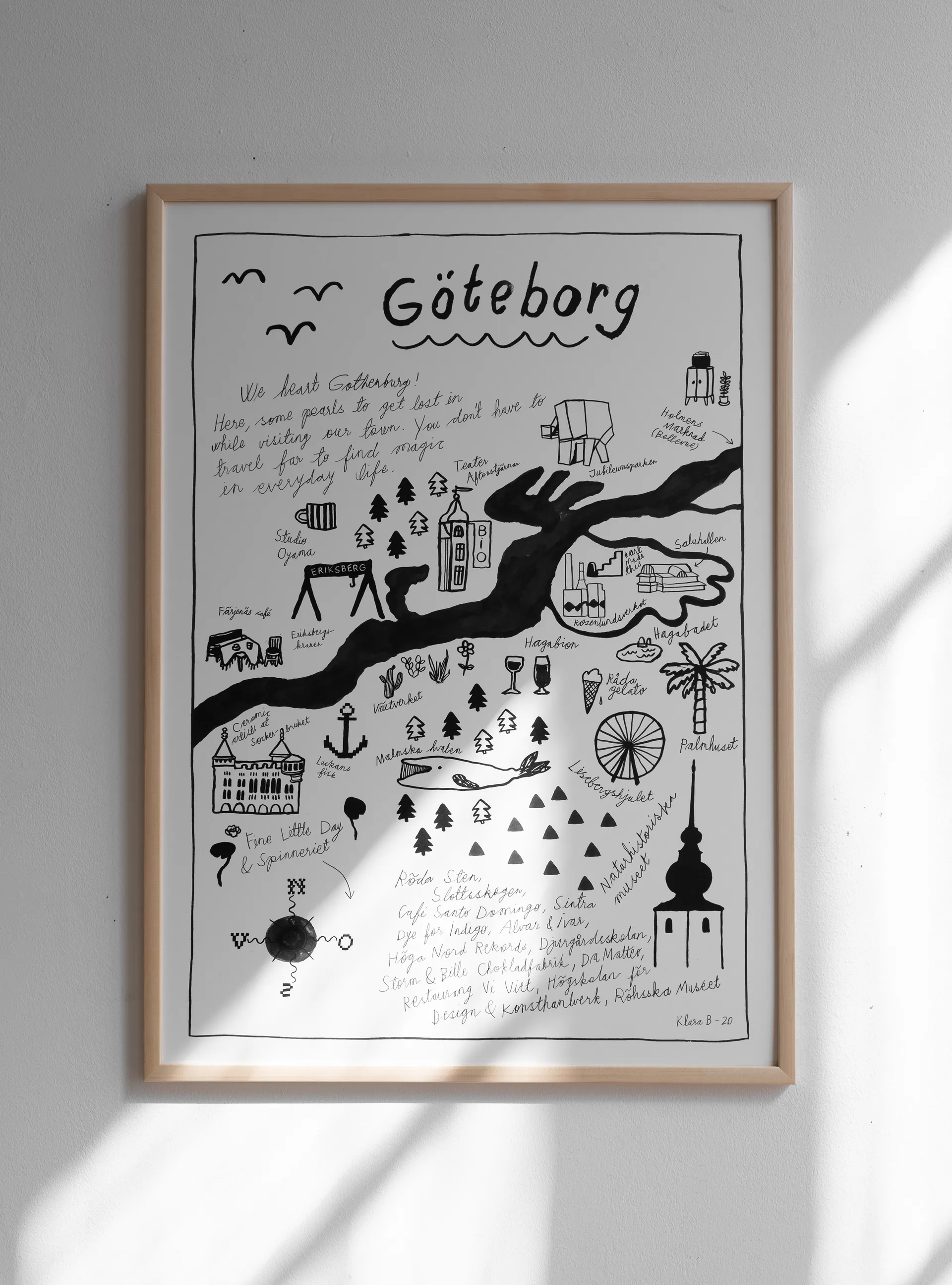 Göteborg 海报, 50x70cm Fine Little Day