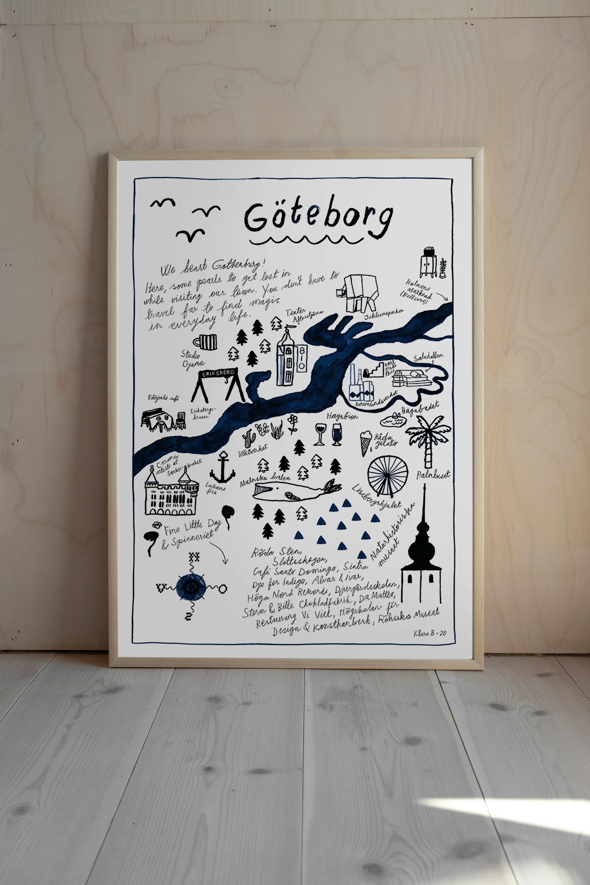 Göteborg 海报, 50x70cm Fine Little Day