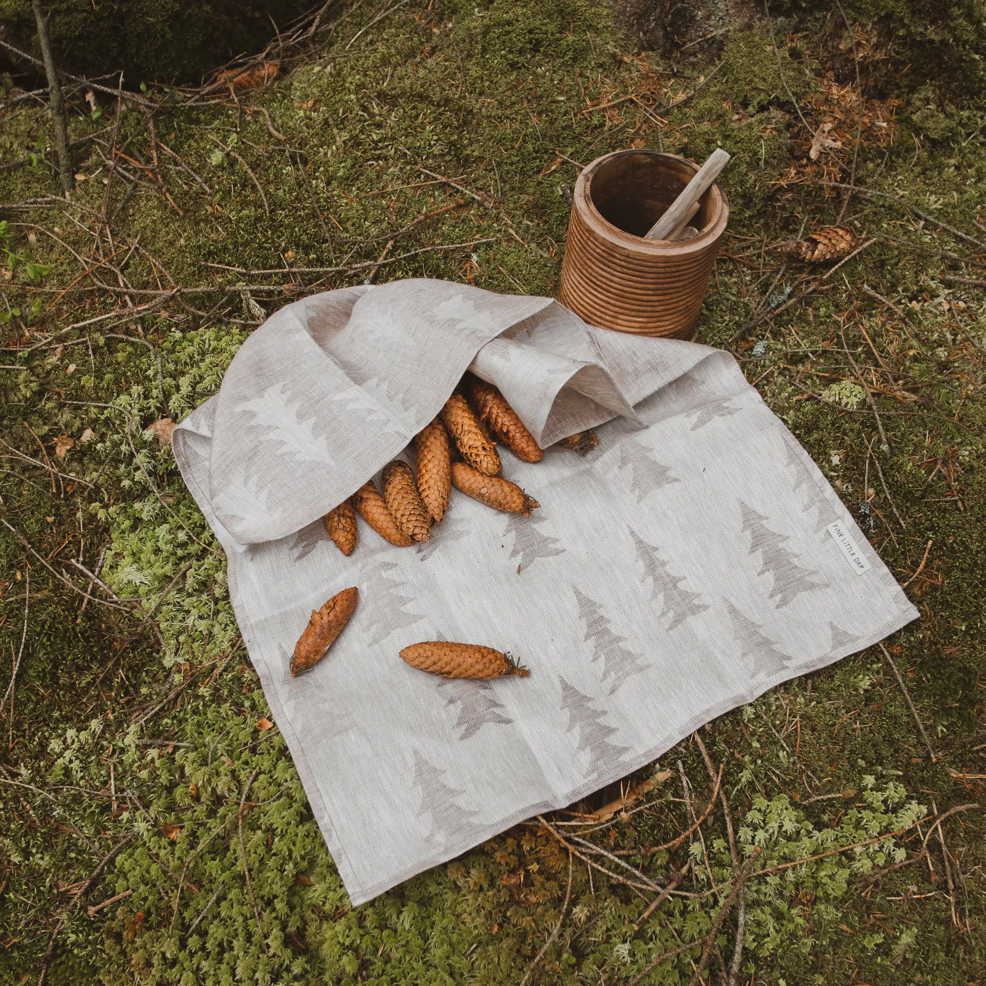 Gran tea towel linen, 沙色 Fine Little Day