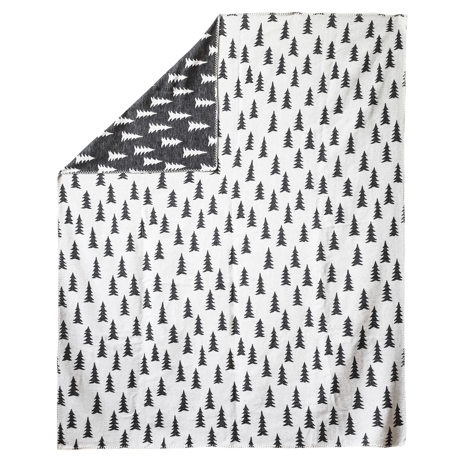 Gran woven 毯子 140x180 cm, 黑色 and 白色 Fine Little Day
