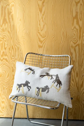 跳马Jumping horse靠垫套_38x58cm - 自然色 - Fine Little Day