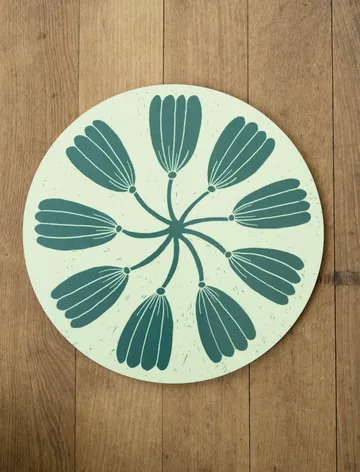 Krans花环图案锅垫隔热垫Ø21cm - 绿色 - Fine Little Day