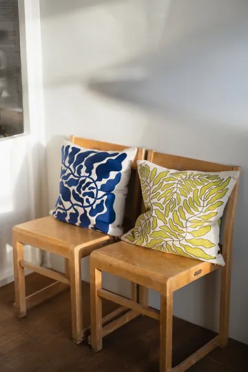 Leaves 靠枕套 embroidered 48x48 cm - 绿色-nature - Fine Little Day