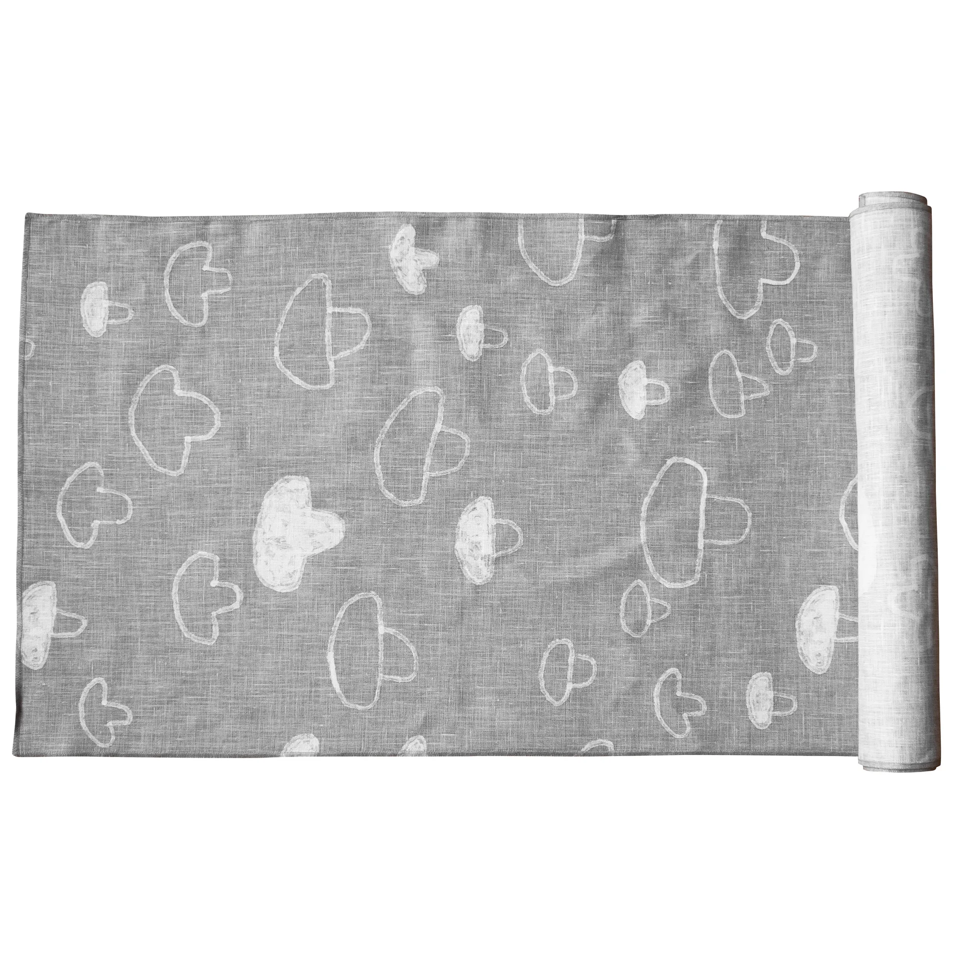 Mushroom 桌子runner linen, 灰色 Fine Little Day