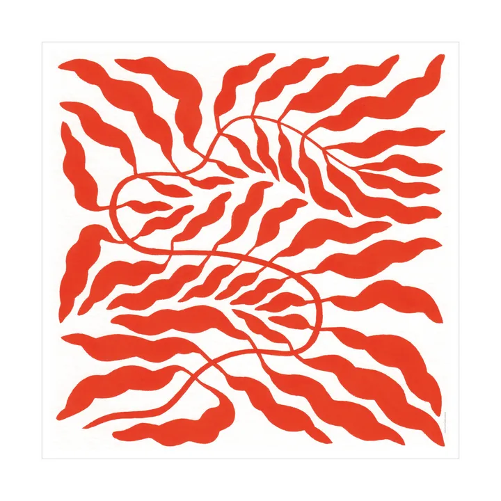 橙红色叶片Orange red leaf - 50x50cm - Fine Little Day