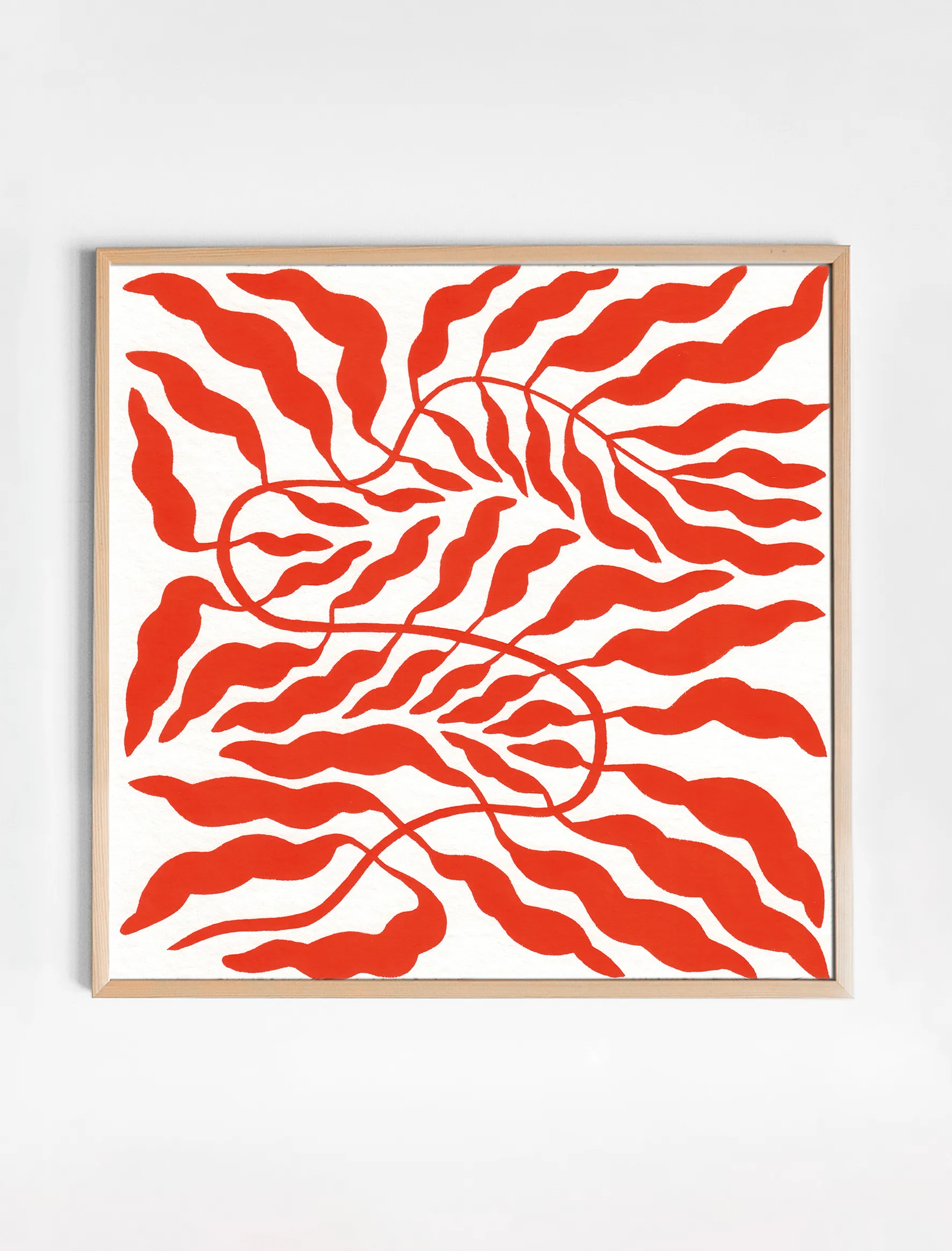 橙红色叶片Orange red leaf, 50x50cm Fine Little Day