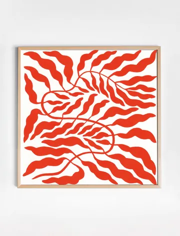 橙红色叶片Orange red leaf - 50x50cm - Fine Little Day
