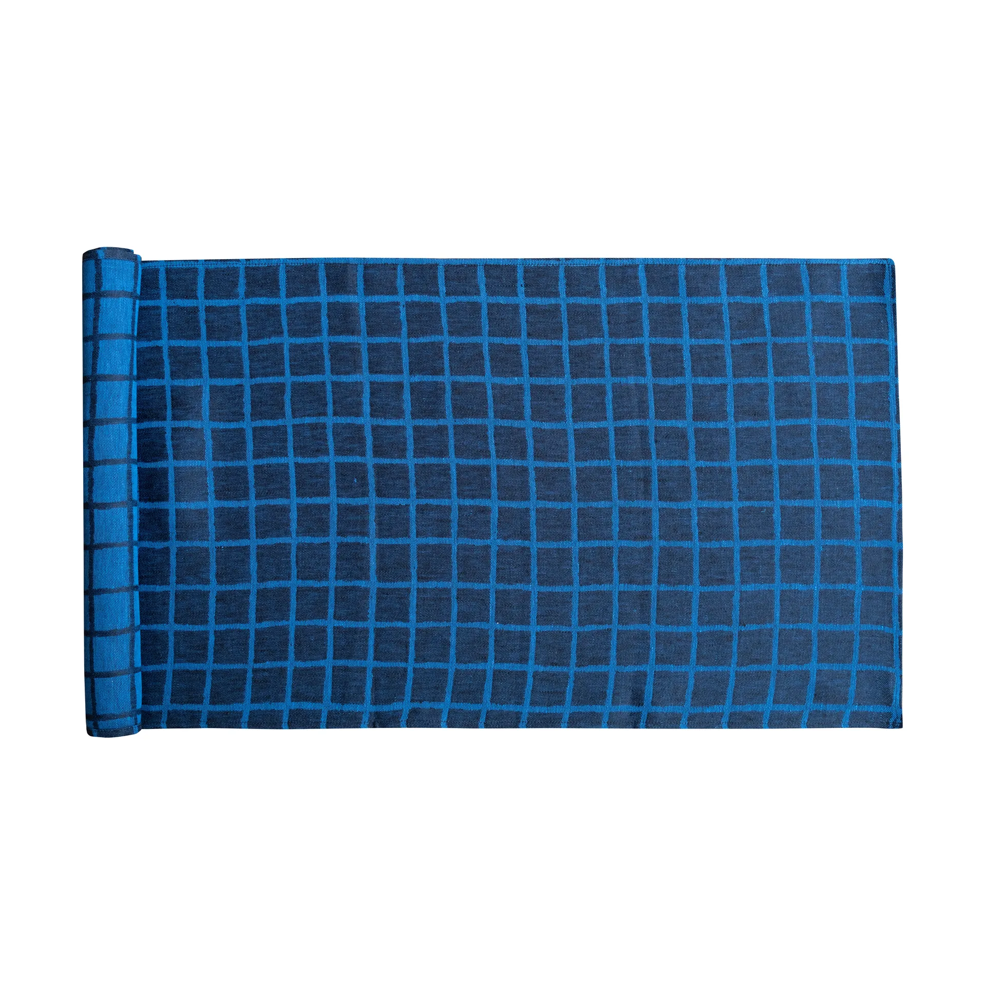 Rutig jacquard-woven 桌旗 45x150 cm, Blue-black Fine Little Day