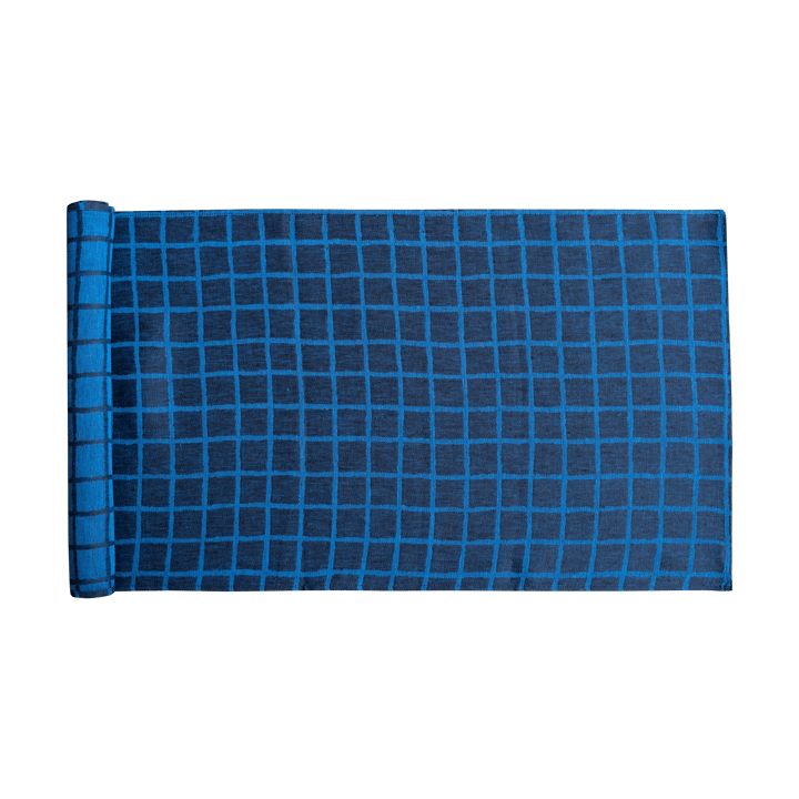Rutig jacquard-woven 桌旗 45x150 cm - Blue-black - Fine Little Day