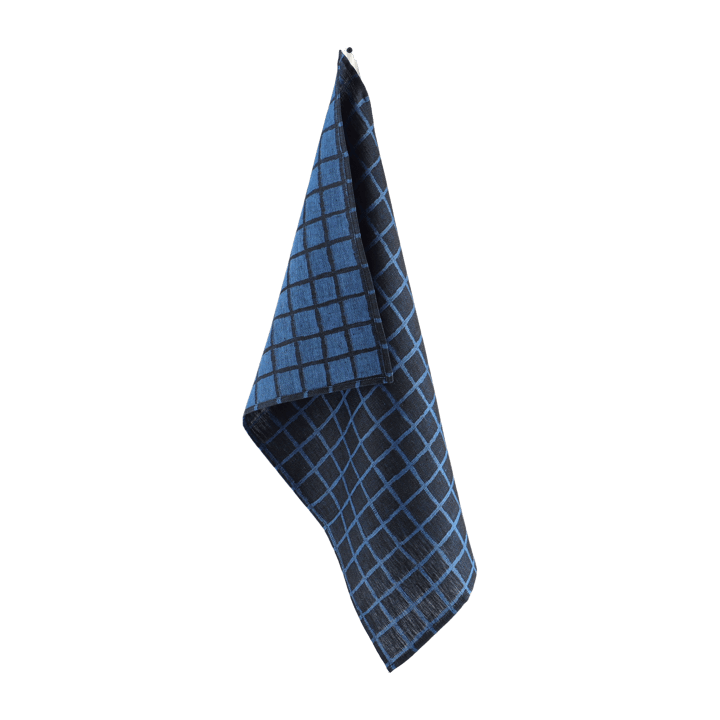 Rutig jacquard-woven 厨房巾 47x70 cm - Blue-black - Fine Little Day