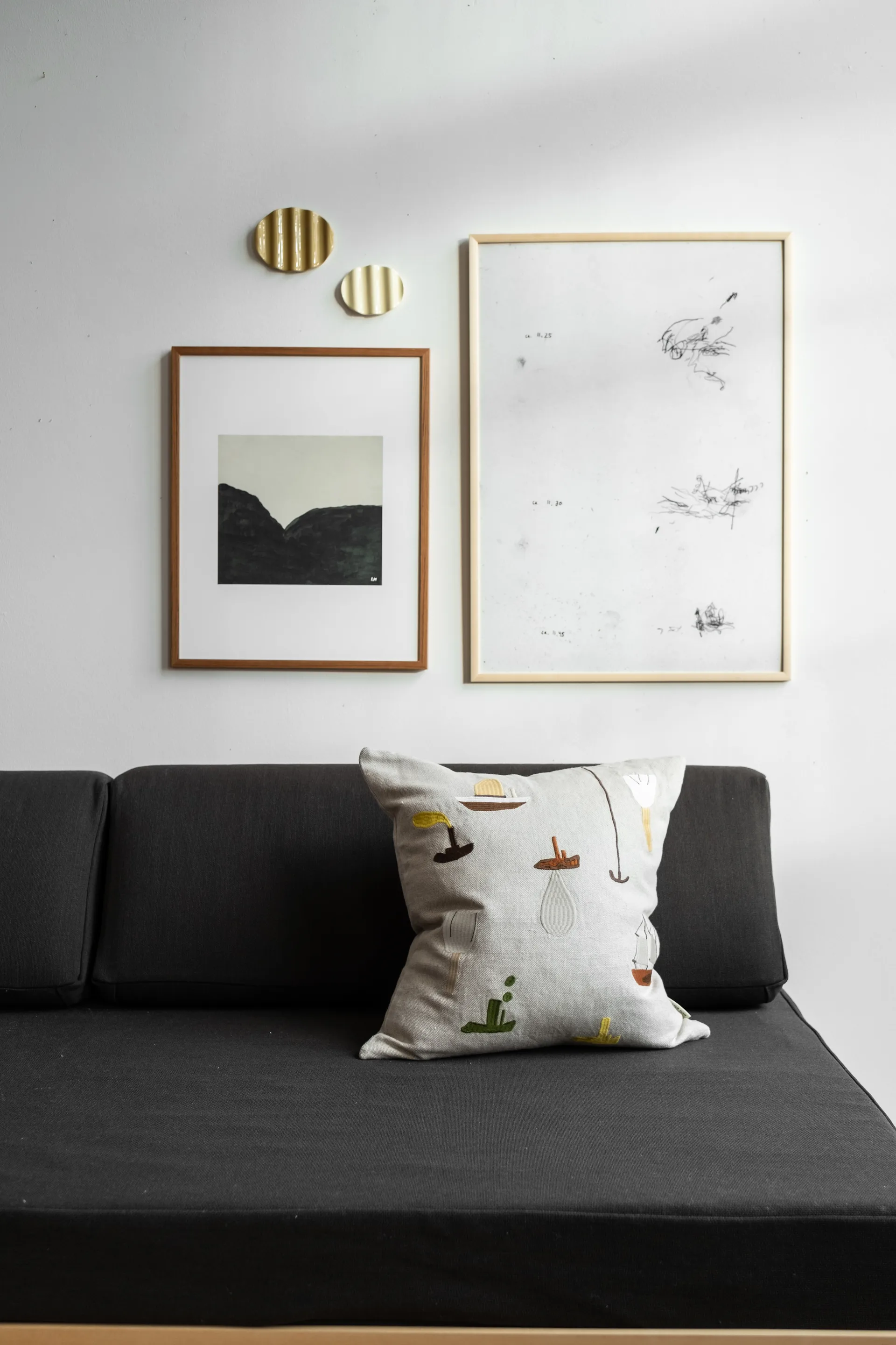 Sail With Me 靠枕套 48x48 cm, 灰色 Fine Little Day