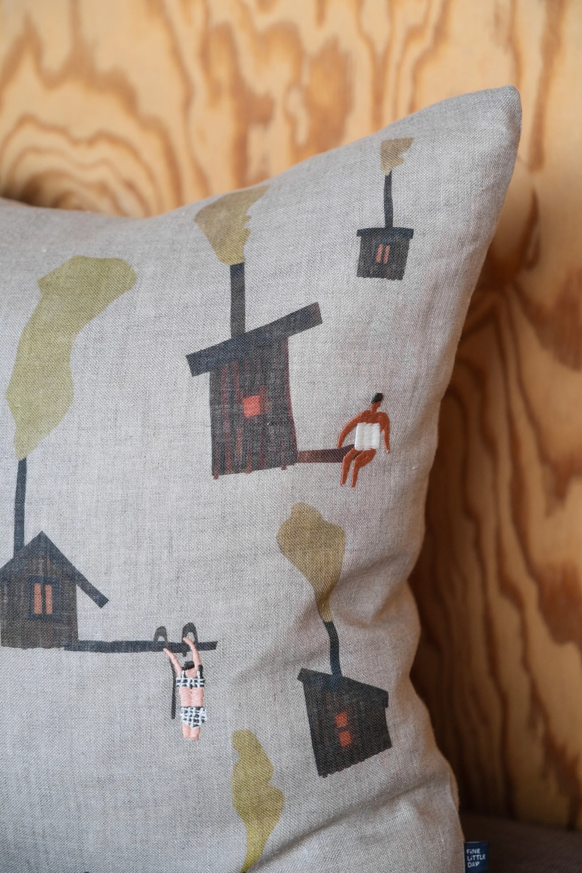 Sauna 枕头套 45x45 cm, Beige Fine Little Day