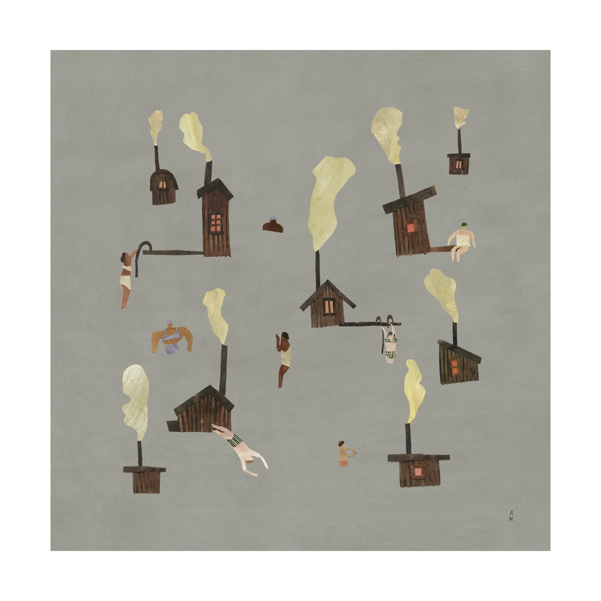 Sauna 海报, 50x50cm Fine Little Day