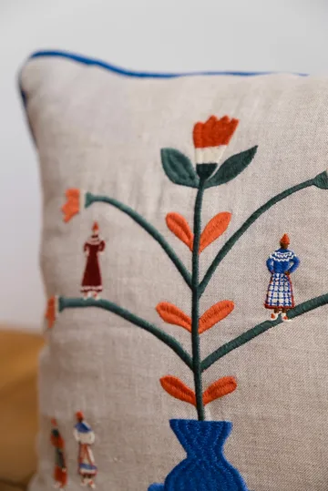 Seasonal 枕头套 38x38 cm - 原色/自然色-蓝色 - Fine Little Day