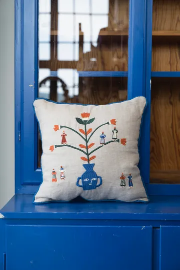 Seasonal 枕头套 38x38 cm - 原色/自然色-蓝色 - Fine Little Day