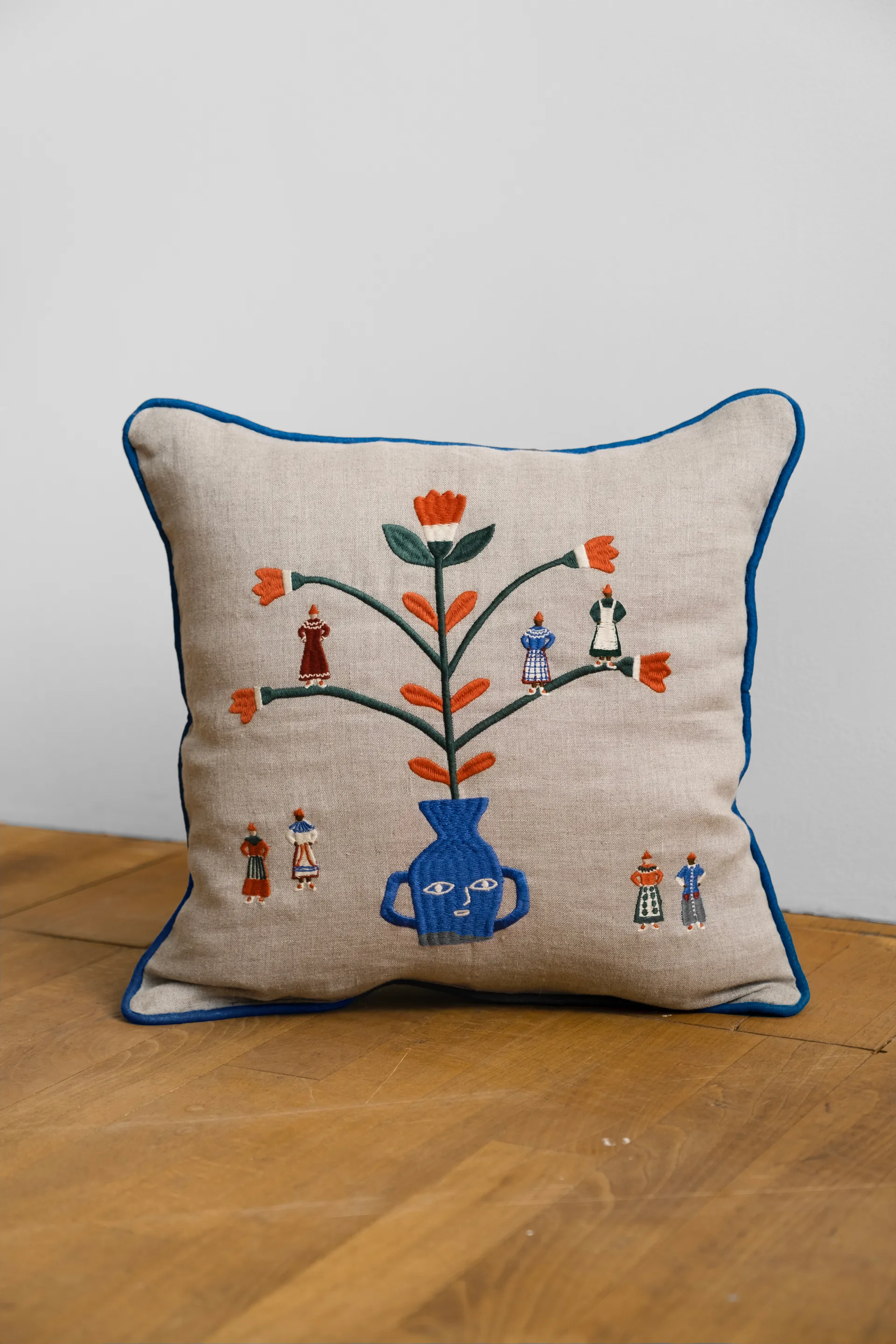 Seasonal 枕头套 38x38 cm, 原色/自然色-蓝色 Fine Little Day