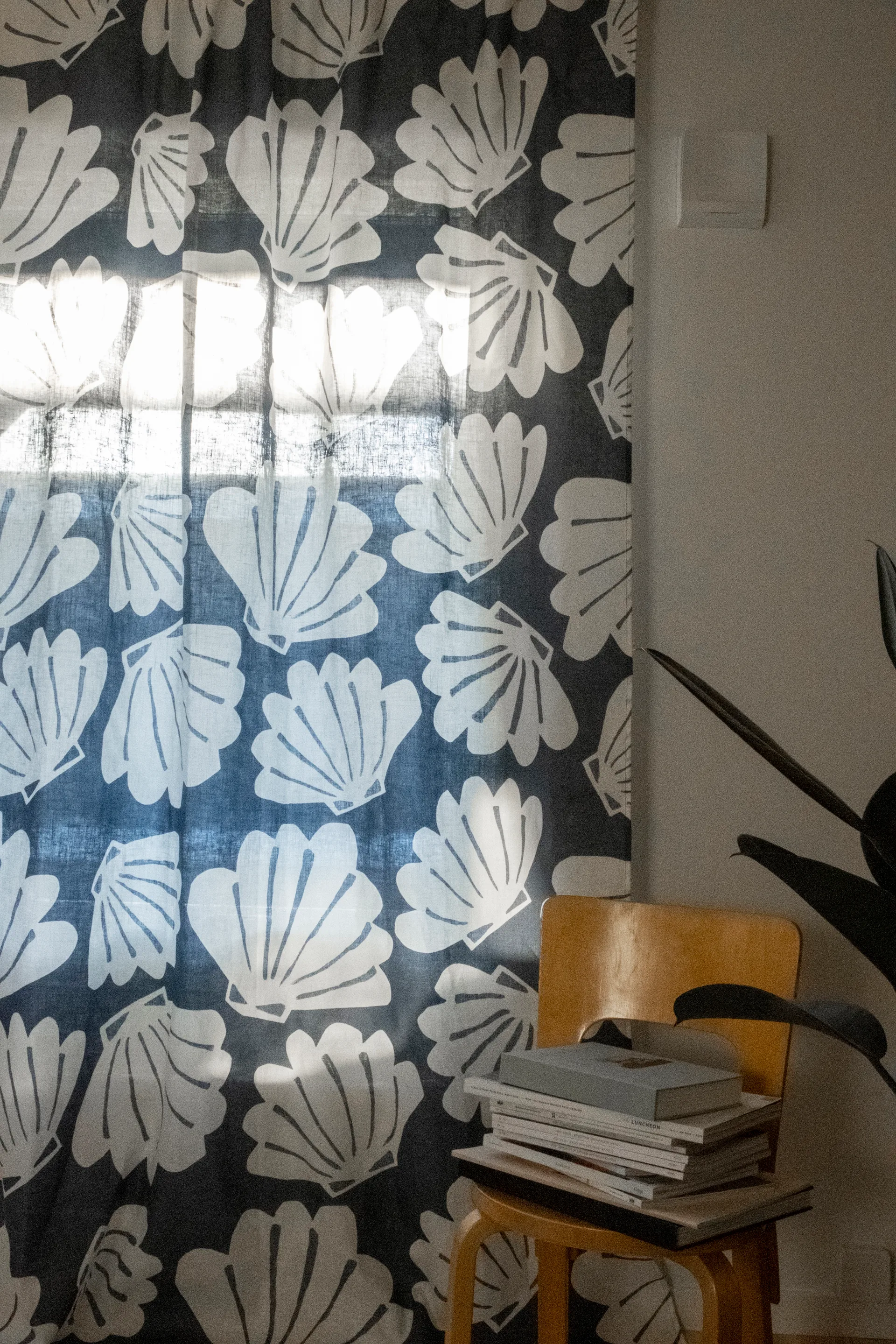 Shell 窗帘 long 145x250, Blue Fine Little Day