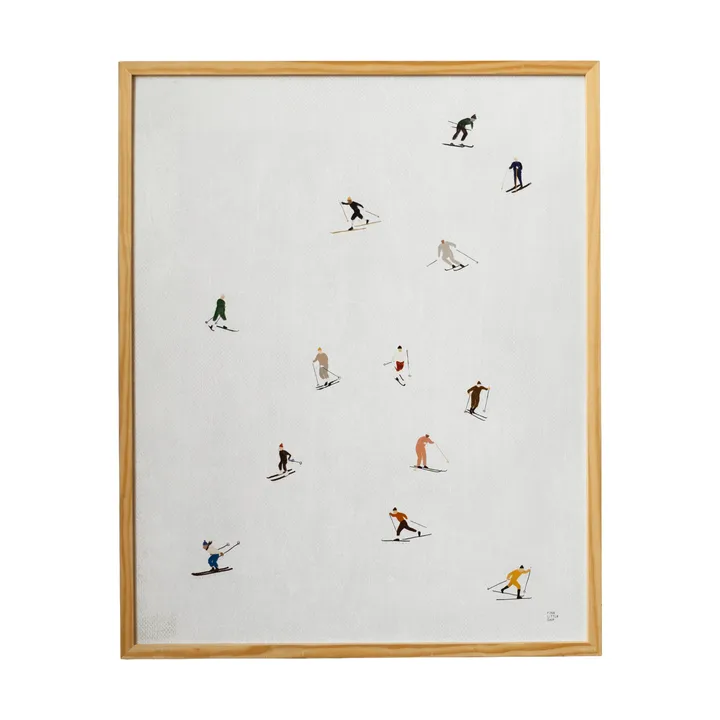Skiers 海报 40x50 cm - 浅灰色 - Fine Little Day