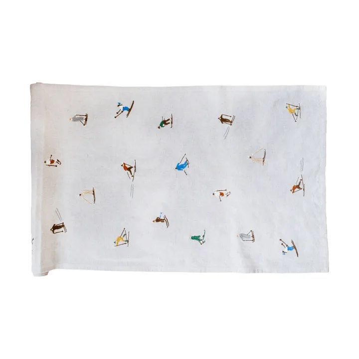 Skiers 桌旗 - 自然色，45x150cm - Fine Little Day