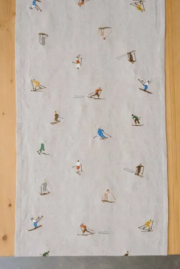 Skiers 桌旗 - 自然色，45x150cm - Fine Little Day