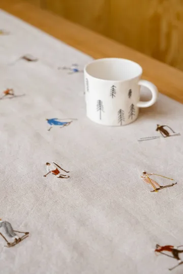 Skiers 桌旗 - 自然色，45x150cm - Fine Little Day