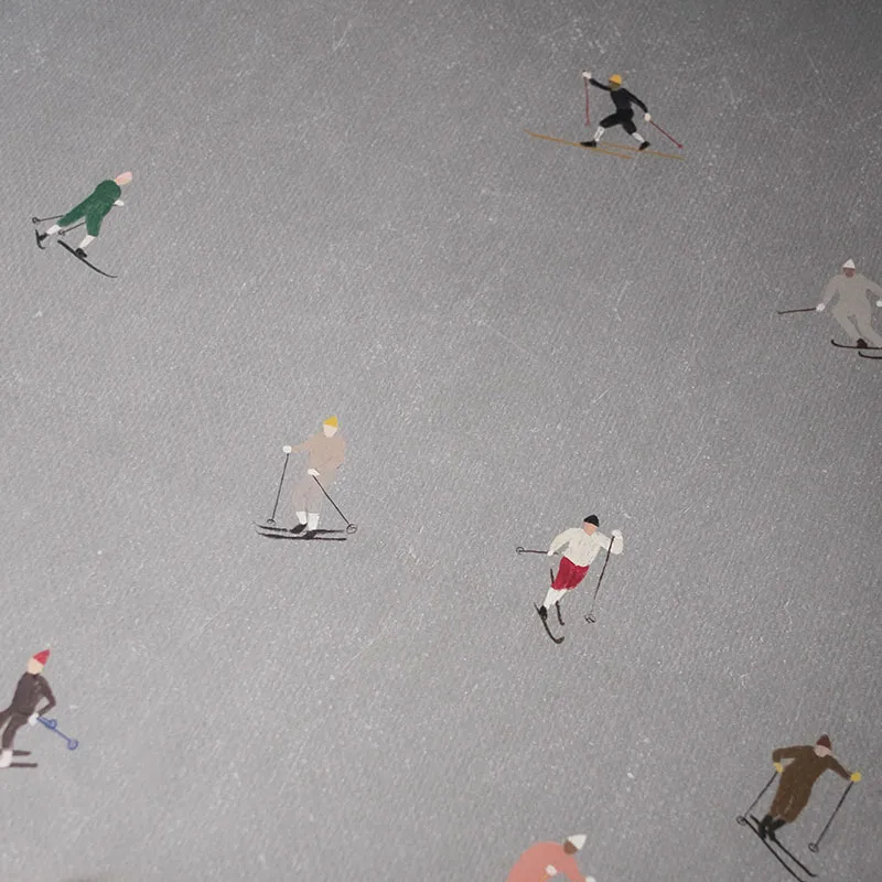 Skiers 海报 50x70 cm, 灰色 Fine Little Day