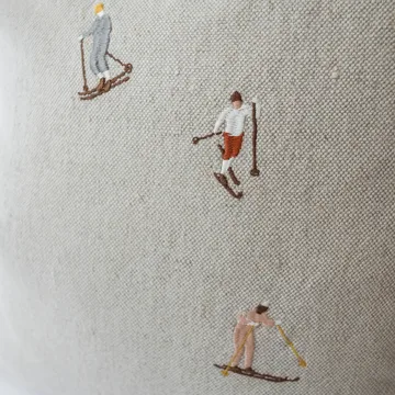 滑雪者Skiers枕套_48x48cm - 自然色 - Fine Little Day