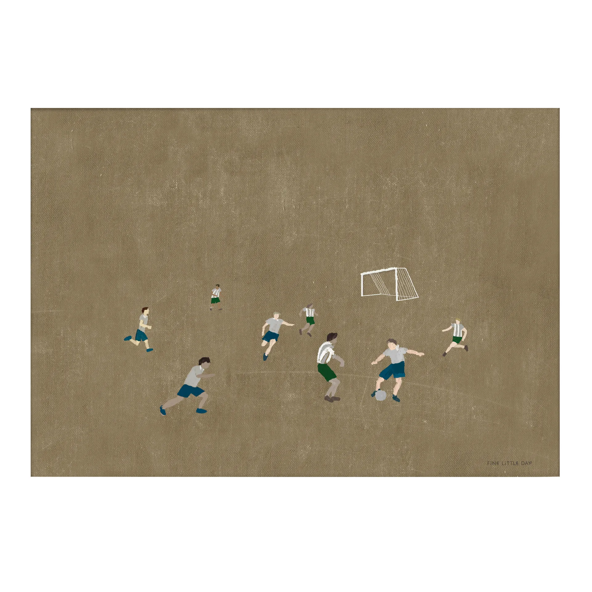 Soccer 海报 50x70 cm, 棕色 Fine Little Day