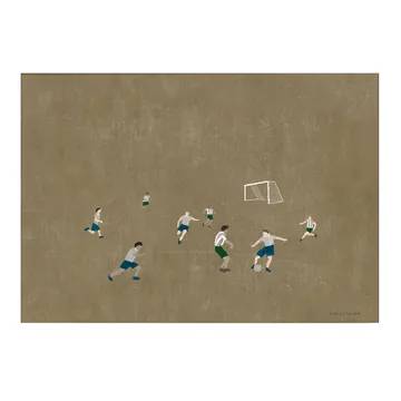 Soccer 海报 50x70 cm - 棕色 - Fine Little Day