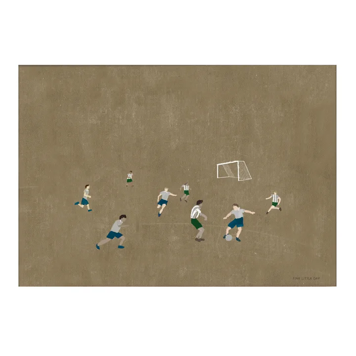 Soccer 海报 50x70 cm - 棕色 - Fine Little Day